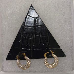 LUV AJ Pave Mini Martina Hoop